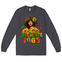 Smoke afro woman juneteenth 1865 Long Sleeve Tee - AdoDesignShop
