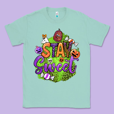 Stay Sweet Halloween Classic Tee Designed By Bundleandbundleshop