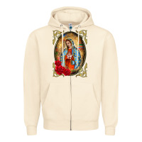 Sandshell our lady of guadalupe frame Zipper Hoodie - BarkalooDesign
