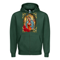Sports Green our lady of guadalupe frame Zipper Hoodie - BarkalooDesign