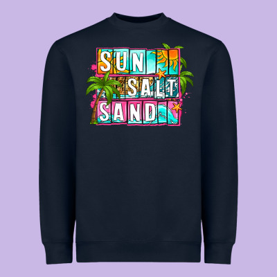 Sun Salt Sand Summer Heavyweight Sweatshirt Designed By Zillion Design Studio