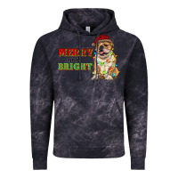 Cloud Black merry and bright english bulldog Vintage Hoodie - RanaPortraitStore
