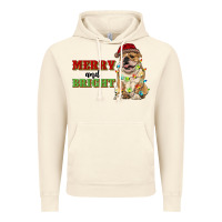 Vintage Artic merry and bright english bulldog Vintage Hoodie - RanaPortraitStore