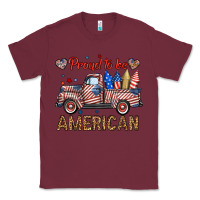 Burgundy proud to be american truck Classic Tee - BundleAndBundleShop