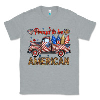 Heather Grey proud to be american truck Classic Tee - BundleAndBundleShop