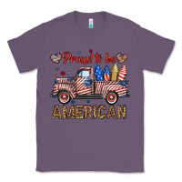 Lavender proud to be american truck Classic Tee - BundleAndBundleShop
