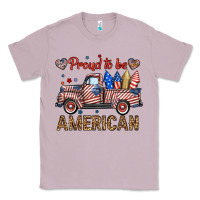 Lilac proud to be american truck Classic Tee - BundleAndBundleShop