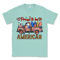 Seafoam proud to be american truck Classic Tee - BundleAndBundleShop