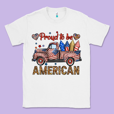 Proud To Be American Truck Classic Tee Designed By Bundleandbundleshop