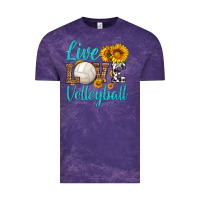 Cloud Purple live love volleyball Vintage Tee - HRA Design Shop