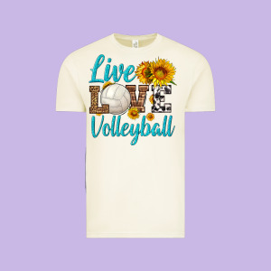 Live Love Volleyball Vintage Tee Designed By Hra Design Shop