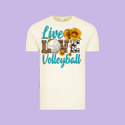 Live Love Volleyball Vintage Tee Designed By Hra Design Shop