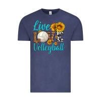 Vintage Denim live love volleyball Vintage Tee - HRA Design Shop