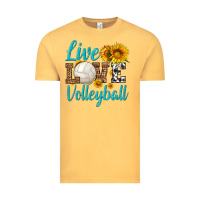 Vintage Mustard live love volleyball Vintage Tee - HRA Design Shop