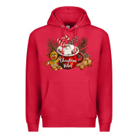 Cardinal christmas vibes hot cocoa Premium Hoodie - LillyAllenDesigns