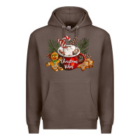 Coffee christmas vibes hot cocoa Premium Hoodie - LillyAllenDesigns