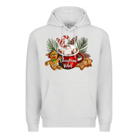 Dove Grey christmas vibes hot cocoa Premium Hoodie - LillyAllenDesigns