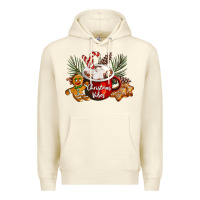 Sandshell christmas vibes hot cocoa Premium Hoodie - LillyAllenDesigns