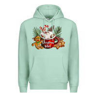 Seafoam christmas vibes hot cocoa Premium Hoodie - LillyAllenDesigns