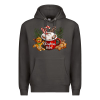 Smoke christmas vibes hot cocoa Premium Hoodie - LillyAllenDesigns