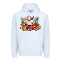 White christmas vibes hot cocoa Premium Hoodie - LillyAllenDesigns