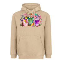 Mushroom Easter coffee cups with Bunny Heavyweight Hoodie - NancyCooperArtShop