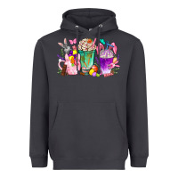 Smoke Easter coffee cups with Bunny Heavyweight Hoodie - NancyCooperArtShop