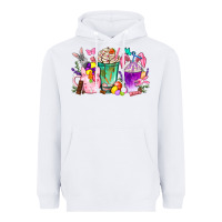 White Easter coffee cups with Bunny Heavyweight Hoodie - NancyCooperArtShop