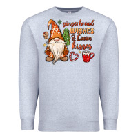 Heather Grey gingerbread wishes cocoa kisses Premium Sweatshirt - MaliasSmallBusiness