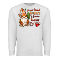 Oatmeal Heather gingerbread wishes cocoa kisses Premium Sweatshirt - MaliasSmallBusiness
