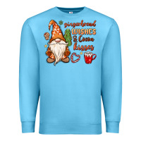 Ocean Blue gingerbread wishes cocoa kisses Premium Sweatshirt - MaliasSmallBusiness