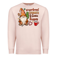 Pale Pink gingerbread wishes cocoa kisses Premium Sweatshirt - MaliasSmallBusiness
