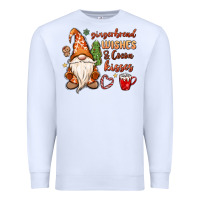 White gingerbread wishes cocoa kisses Premium Sweatshirt - MaliasSmallBusiness