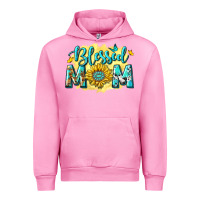 Fuchsia Pink Blessed Mom with Sunflowers Urban Hoodie - texasbilliewilder