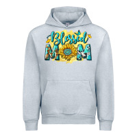 Heather Grey Blessed Mom with Sunflowers Urban Hoodie - texasbilliewilder