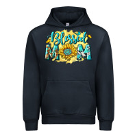 Navy Blessed Mom with Sunflowers Urban Hoodie - texasbilliewilder
