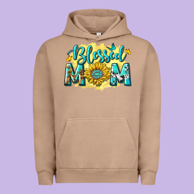 Blessed Mom With Sunflowers Urban Hoodie Designed By Texasbilliewilder
