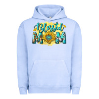 Pigment Grape Ice Blessed Mom with Sunflowers Urban Hoodie - texasbilliewilder