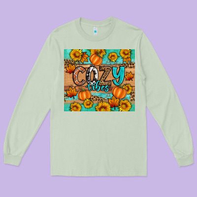 Cozy Vibes Long Sleeve Tee Designed By Artiststas