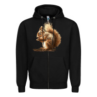 Black Squirrels Zipper Hoodie - LillyAllenDesigns