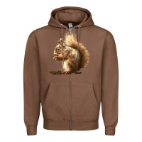 Chestnut Squirrels Zipper Hoodie - LillyAllenDesigns