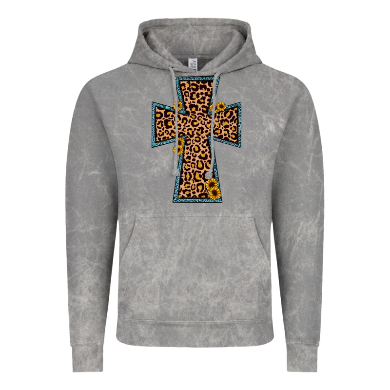 Leopard Sunflower Cross Vintage Hoodie by JahusDesignShop | Teevron