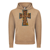 Vintage Coffee leopard sunflower cross Vintage Hoodie - JahusDesignShop