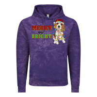 Cloud Purple merry and bright beagle Vintage Hoodie - RanaPortraitStore
