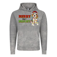 Cloud Rock merry and bright beagle Vintage Hoodie - RanaPortraitStore