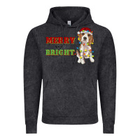Vintage Black merry and bright beagle Vintage Hoodie - RanaPortraitStore