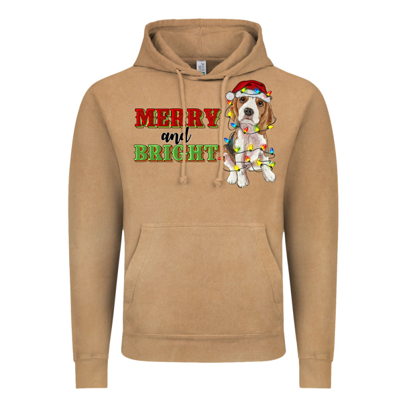 Merry And Bright Beagle Vintage Hoodie by RanaPortraitStore | Teevron