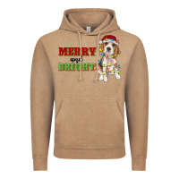 Vintage Coffee merry and bright beagle Vintage Hoodie - RanaPortraitStore