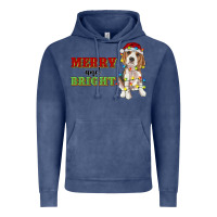 Vintage Denim merry and bright beagle Vintage Hoodie - RanaPortraitStore