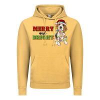 Vintage Mustard merry and bright beagle Vintage Hoodie - RanaPortraitStore